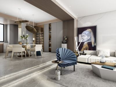 金泰华城-123㎡-现代风效果图