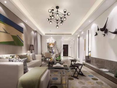 东方花苑-95㎡-现代风效果图