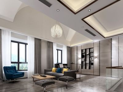 溪苑兰亭-145㎡-现代风效果图