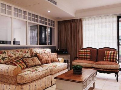 四季花城-78㎡-美式风效果图