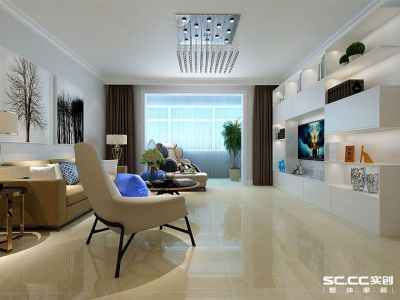 德福园-102㎡-现代风效果图