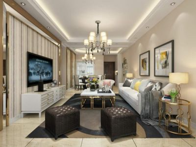 观澜国际-105㎡-北欧风效果图