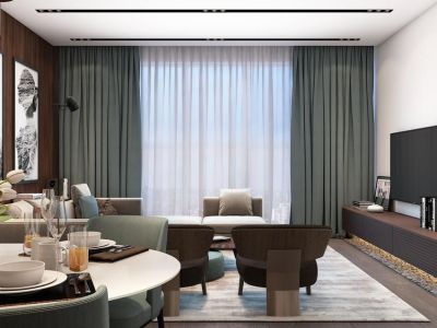 滨江·四季花城-108㎡-现代风效果图