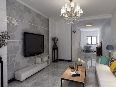 河海花园-91㎡-简约风效果图