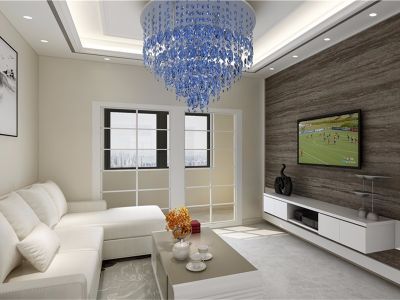 景晴家园-87㎡-极简风效果图