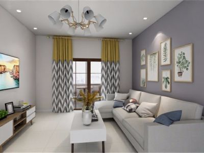 格调春天-85㎡-简约风效果图