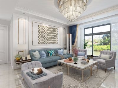 半湾半岛-114㎡-简约风效果图