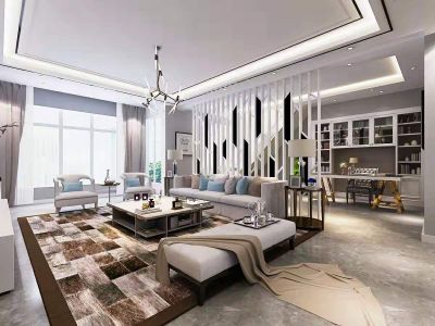 霞光府一号院-137㎡-轻奢风效果图