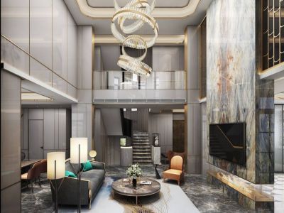 双玺花园-900㎡-轻奢风效果图