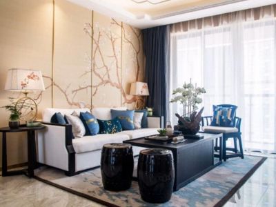 渭南宏帆·人和府-119㎡-新中式风效果图