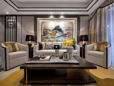 渭南礼悦阁-146㎡-新中式风效果图