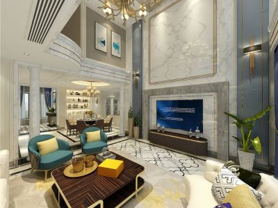 绵阳远大美域-600㎡-轻奢风效果图