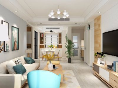 海山慧谷-75㎡-北欧风效果图