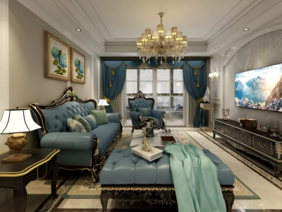 绿城绿园-132㎡-现代风效果图