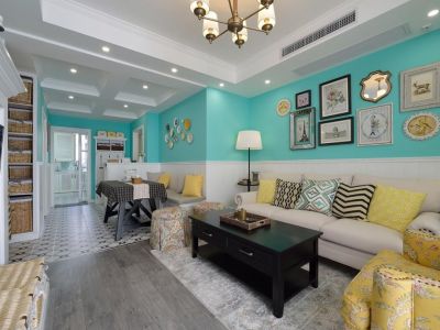 海兴水岸新城-98㎡-美式风效果图