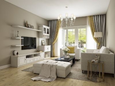 颐和山庄-90㎡-现代风效果图