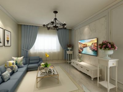 首创悦溪汇-90㎡-简约风效果图