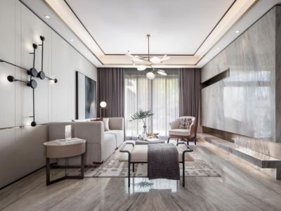 中海紫御华府-143㎡-轻奢风效果图