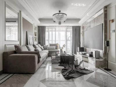 恒天首府-137㎡-轻奢风效果图