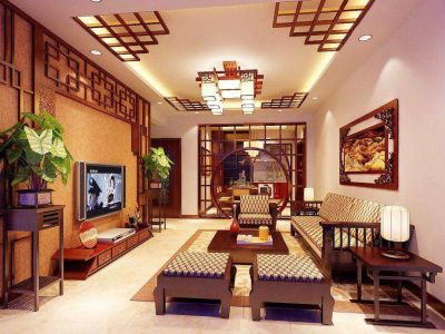 汉中中交国际-128㎡-中式风效果图