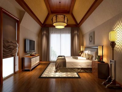 汉江新城-107㎡-中式风效果图