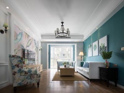 汉府公馆-107㎡-美式风效果图