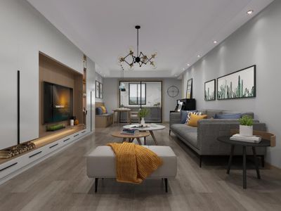 中青国际社区124平米现代三居室装修案例