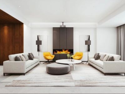 伯爵世家极简风格280平米四居室装修案例