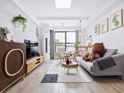 世纪新城北欧风格80平米二居室装修案例