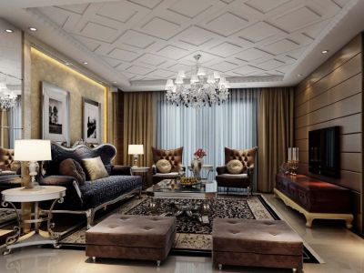 盛世长安-122㎡-欧式风效果图