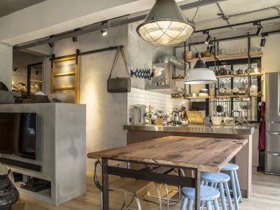 桐大山韵大气LOFT工业风格装修