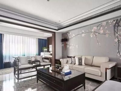 山屿湖-235㎡-新中式风效果图