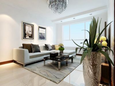 金辉湖畔里95平现代风格装修案例