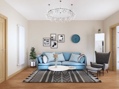 近水楼台-87㎡-北欧风效果图