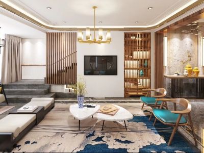 悦泰福里-240㎡-绚丽风效果图