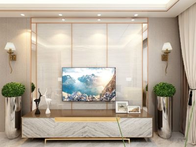 远洋荣域-143㎡-轻奢风效果图