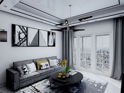 华润海中国-77㎡-现代风效果图