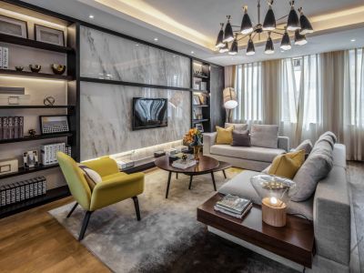 国滨首府-112㎡-现代风效果图