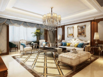 金地湖城大境-262㎡-美式风效果图