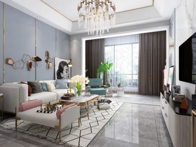 泰森花园-111㎡-北欧风效果图