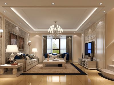 恒大金沙滩-180㎡-现代风效果图