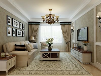 世茂诺沙湾-141㎡-现代风效果图