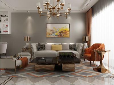 清渭公馆-141㎡-轻奢风效果图