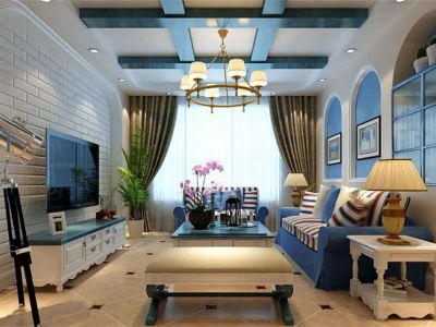 首尔甜城-120㎡-地中海风效果图