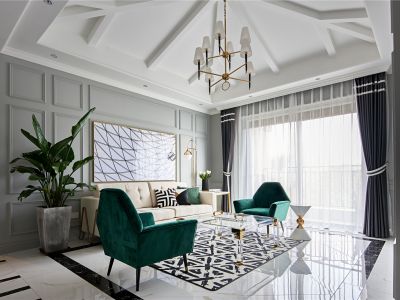 雅居乐-121㎡-混搭风效果图
