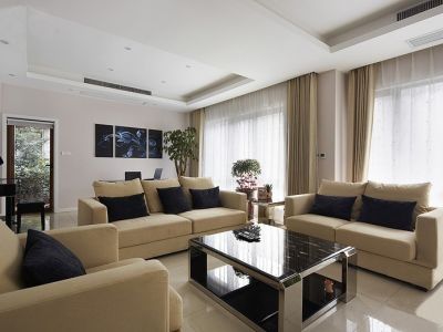 三十九所生活一区-90㎡-现代风效果图