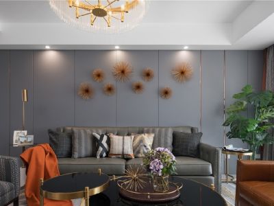 恒大绿洲-113㎡-美式风效果图