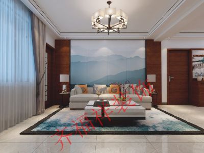 绿色城邦-120㎡-中式风效果图