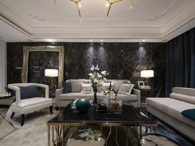 华城国际-130㎡-美式风效果图