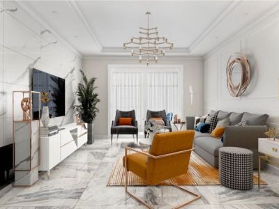 龙湖-125㎡-现代风效果图